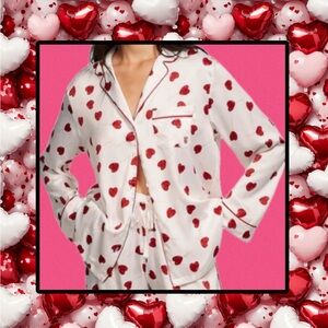Victoria’s Secret NWOT Heart Lollipop Satin Print Women's Pajama Set XXL ❤️❤️❤️